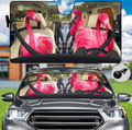 Flamingo Family Driving Car Auto Sunshade