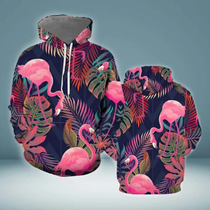 Flamingo Hoodie & Zip Hoodie 3D 68
